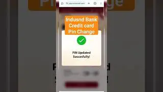 IndusInd bank credit card pin change #pin #card #credit #induslnd @KambojTechnical 2024