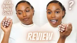 KKW BEAUTY NUDE LIP GLOSS COLLECTION- HOW TO ROCK NUDE GLOSS | Clearly Brittany
