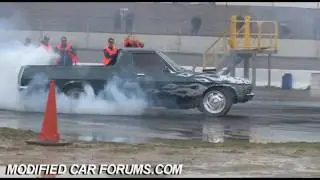 GRUNDY drying out the burnout pad at Avalon Speedway