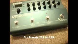 Yamaha UD Stomp delay demo - going through all the presets
