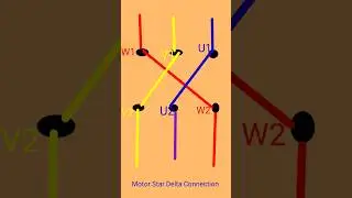 Star Delta connection for motor #electrical #wiring #diagram #youtubeshorts #shortfeed #shorts
