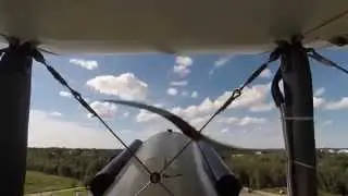 Royal Aircraft Factory S.E.5. cockpit view flown by Daniel Ryfa at Malmi, Helsinki, 17.8.2014