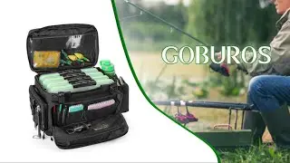 GOBUROS Waterproof Fishing Tackle Bag with Waterproof EVA Bottom