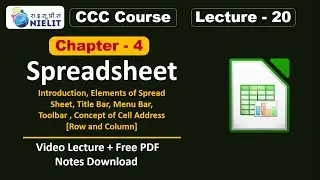 CCC Chapter 4 Spreadsheet | LibreOffice Calc for CCC Exam | CCC Online Class | CCC Lecture - 20