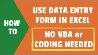 How To Create An Excel Data Entry Userform without VBA in 5 Minutes! - Full Tutorial