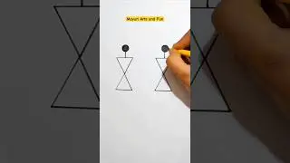 How to Draw Warli Art 🫣😱 #shorts