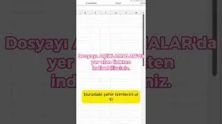 Excel’de Her Hücre için Bir Sayfa Açmak #excel #exceltips #exceleğitimleri #exceleğitimleri #keşfet