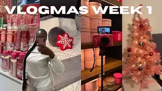 VLOGMAS WEEK 1🎄❤️| Christmas shopping, haul, setting up tree and decorations… 