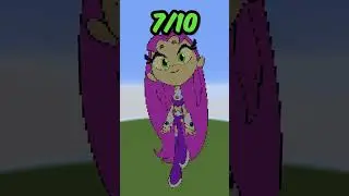 Teen Titans Go PIXEL ART in Minecraft #shorts