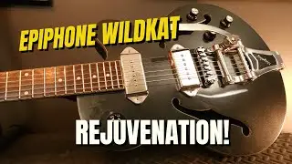 Epiphone Wildkat Deep Cleaning, Setup and Bigsby fix!