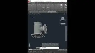 AutoCAD Tutorial: Create a 3D Pipe Tee Fitting in Mechanical Modeling for Beginners #shorts