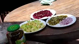 German Herring Salad with Beets