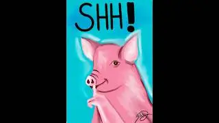 Drawlloween Day 21: Silence of the Hams #drawlloween #piggy #procreatetimelapse