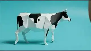 ORIGAMI ANIMALS for Kids | Stop-Motion Minimalist Animation with Marta. Geometric Low-Poly Art