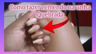 Como fazer remendo na unha quebrada #unhasgrandesefortes #unhasgrandes