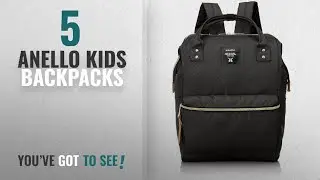 Best Anello Kids Backpacks [2018]: Japan Anello Backpack Unisex LARGE BLACK Rucksack Waterproof