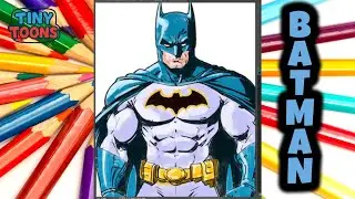 Coloring Batman 🦇 | Fun Superhero Coloring Video for Kids | Learn Colors with Batman