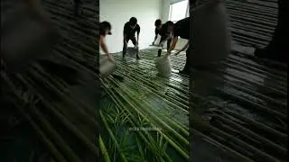 AMAZING 🤯 Bamboo Epoxy Floor #epoxy #interiordesign #homedesign
