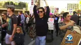 Thousands descend on downtown LA for Women's March | ABC7