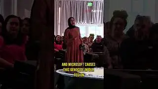 Microsoft's AI chief Mustafa INTERRUPTED by protester #youtubeshorts #news #palestine