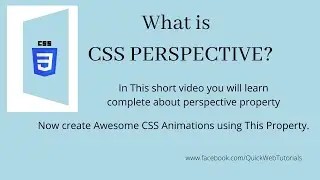 What Is CSS Perspective? how to use perspective for 3d effects in CSS | CSS perspective tutorial.