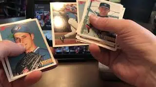 Baseball card pack opening (1984 Topps and 1993 Bowman)