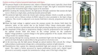 SGP Video short on Explain working of optical potential transformer with figure in English