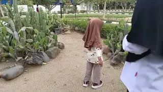Eca Family Lari DiTaman Belakang Rumah Dinas Bupati Muba Lihat Tanaman Kaktus