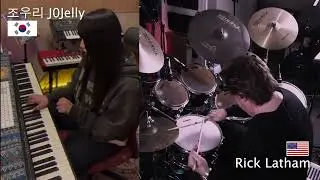 Funk Piano Drum Jam 🩷 with Rick Latham #funk #drum #piano