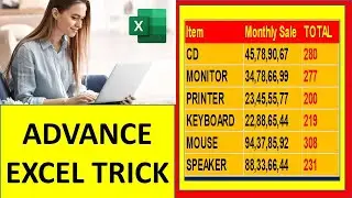 Advance excel trick | #exceltutorial | #excelfansonly