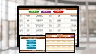 Customer Service Supply Chain Resilience Calendar in Excel