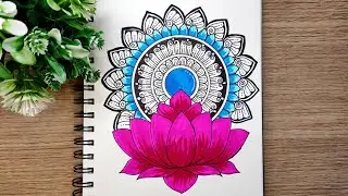 Lotus Mandala Art | Lotus Drawing | How to draw Lotus | Mandala art | Easy Lotus mandala Drawing