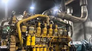 🐱 Caterpillars high HP Engine testing at test rig on 100% load with SAJ Dynamometer.CAT3516 B 1900hp