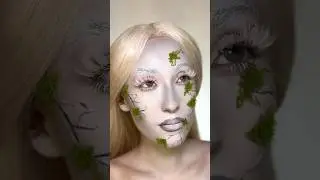 Statue Makeup Tutorial 🪨🌱 #statuemakeup #halloweenmakeuplook #makeuptutorial