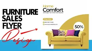 furniture sales flyer design in CorelDraw