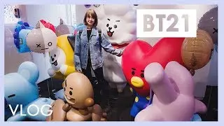 Seoul Vlog | BT21 Line Store Hongdae & Itaewon, Kpop Stores Myeongdong + Haul