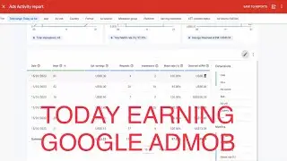 Today earning on admob above 1000$ target