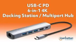 USB-C PD 6-in-1 4K Docking Station / Multiport Hub