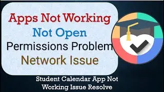 How To Fix Student Calendar App not working | Not Open | Space Issue | Network & Permissions Issue