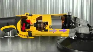 Dewalt   Large Angle Grinder Dust Ejection Работа системы пылеудаления у большихУШМ