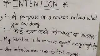 Your intention decides your direction✨Here&rsquo;s Day 9/90 word :- INTENTION 💛 #day9 #weares3 #english 