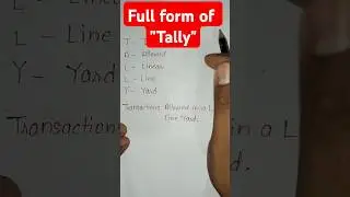 Tally Full Form | Is There a Full Form of Tally? #shortsvideo