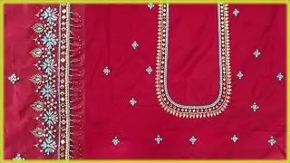 Beautiful maggam work blouse design // Zardosi blouse design //  Hand embroidery tutorial classes
