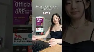 📚✨study GRE with me in 10 days | day 1 #gre #exam #study
