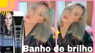 Banho de brilho com keraton grafite! Tirando o amarelado e alaranjado do cabelo!