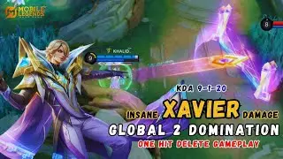 Top Global 2 Xavier Gameplay &ndash; Insane Burst Damage, 100% Accuracy | MLBB Ranked Dominance