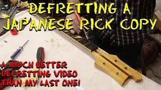 Restoring A Vintage Japanese Rickenbacker Clone - Episode 2 - The Defrettening