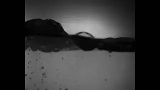 Bubbles bursting in wavy water