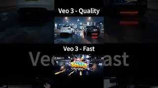 VEO 3 Fast vs VEO 3 Quality - VEO 3 Quality 消耗 100 Credits，而 VEO 3 Fast 消耗 20 Credits #veo3 #shorts