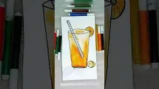How to draw Easy and Cute Lemonade to kids 🍋 #shorts #art #easydrawing #lemonade